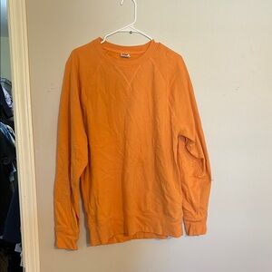 J. Crew Orange Sweatshirt Vibrant Crew Neck Hoodie